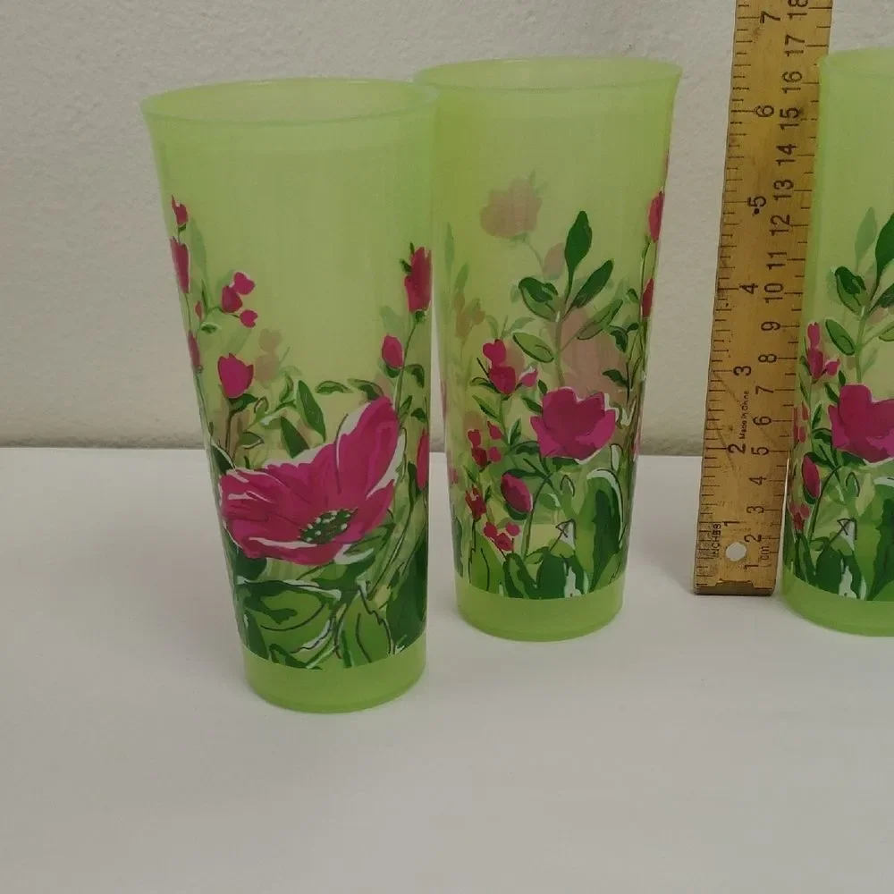 Floral Green Tumblers Set
